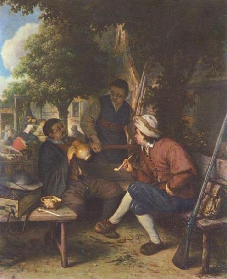 Adriaen van ostade Resting travellers. oil painting image